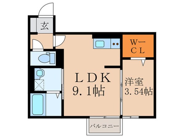 ハイヒルズ城野の物件間取画像